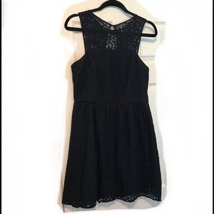 Sleeveless Navy Lace Dress